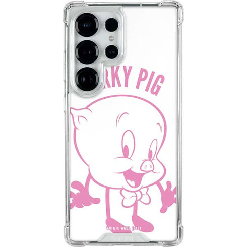 Looney Tunes Porky Pig Big Head Galaxy S25 Ultra Clear Case